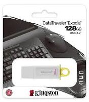 Kingston 128GB Data Traveler Exodia USB 3.2 Flash Drive (White)