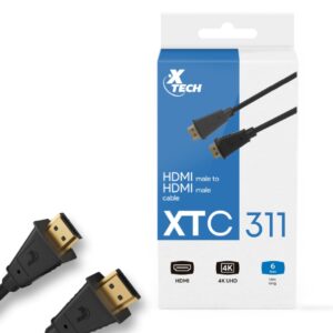 Xtech HDMI  Male to Male Cable (6ft)