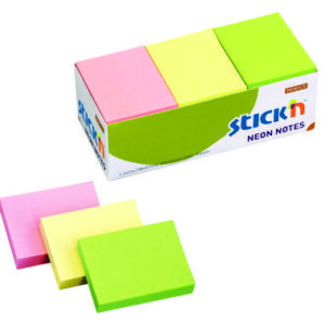 Stick'N 1.5 x 2" Neon Assorted Colours 100 shts/ 12's