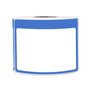 Blue Border Labels 3.5" x 2" (100 Labels/ pk)
