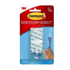 3M Large Clear Command Hook - 1/pk