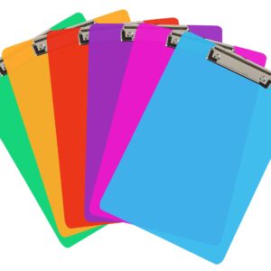 Hard plastic Coloured Assorted Clipboard Foolscap