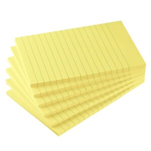 Stick'N 6 x 4" Pastel Yellow with Lines 100 shts/pad