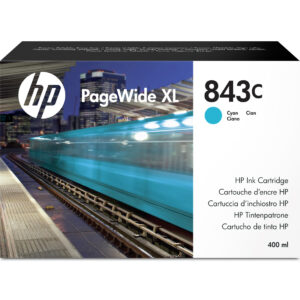 HP 843C 400ml Cyan Ink Cartridge