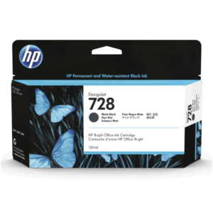 HP 728 130ml Matte Black Ink Cartridge