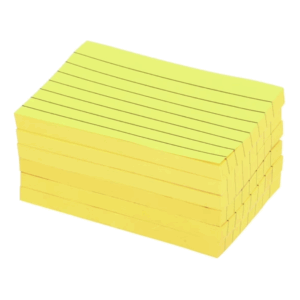 Stick'N 3 x 5" Pastel Yellow with Lines 100 shts/pad