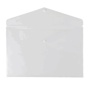 Document Bag 9 3/8 x 13 with Button - Clear