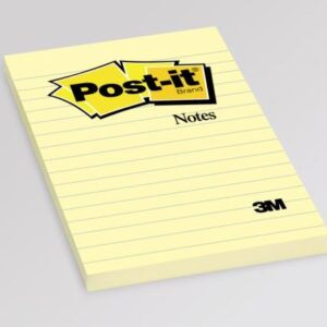 3M 4 x 6" Lined Post It Yellow