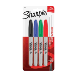 Sharpie permanent marker fine point assorted 4pk