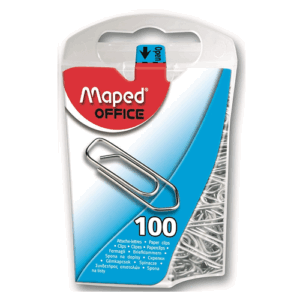 Maped paper clips steel 25mm in dispenser box 100's
