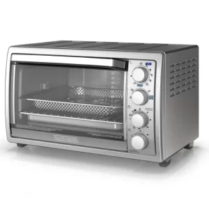 Black+Decker TO4315SS-LA Air Fry Toaster Oven w/Rotisserie (Silver)