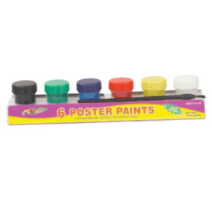 Winners Poster Paints 6 assorted colours with brush